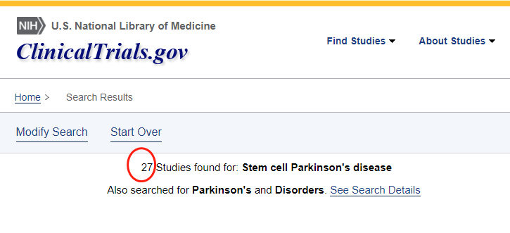 clinicaltrials.gov網站上注冊的有關干細胞治療年齡相關性黃斑變性的臨床研究項目有27項。