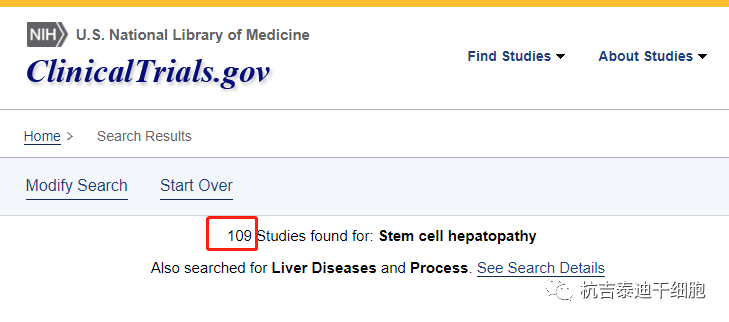 目前已經有109項關于干細胞治療慢性肝病的臨床研究