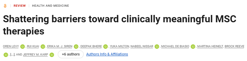 打破障礙，實現具有臨床意義的 MSC 療法