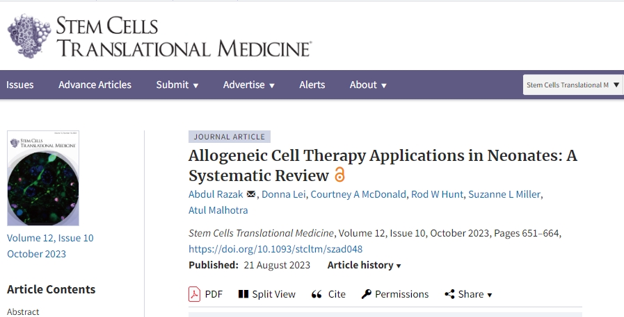 面對(duì)眾多新生兒疾病，干細(xì)胞療法通過臨床證據(jù)展現(xiàn)其臨床潛力！