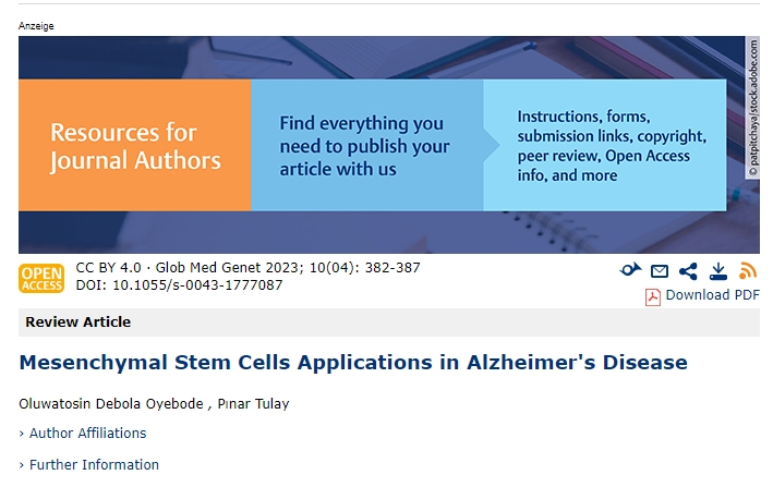 國內外臨床研究：干細胞治療阿爾茨海默病患者癥狀具有積極作用
