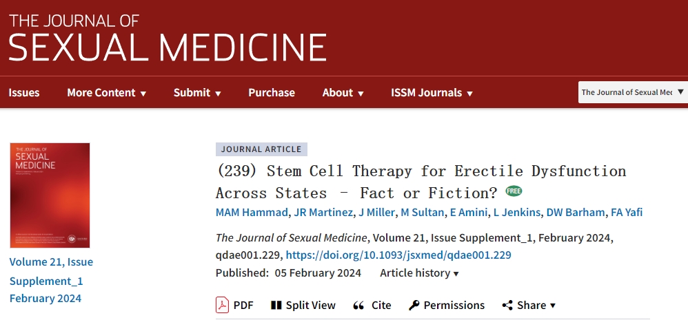 美國各州干細胞治療勃起功能障礙是事實還是虛構？