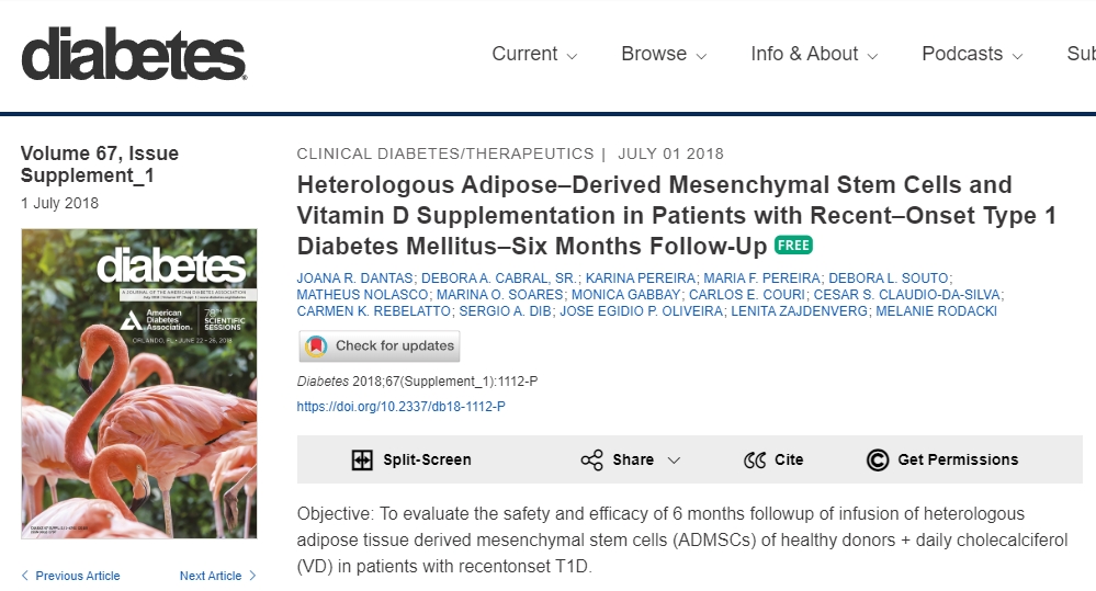 異源脂肪間充質(zhì)干細(xì)胞和維生素 D 補(bǔ)充劑對(duì)新發(fā) 1 型糖尿病患者的影響——6 個(gè)月隨訪