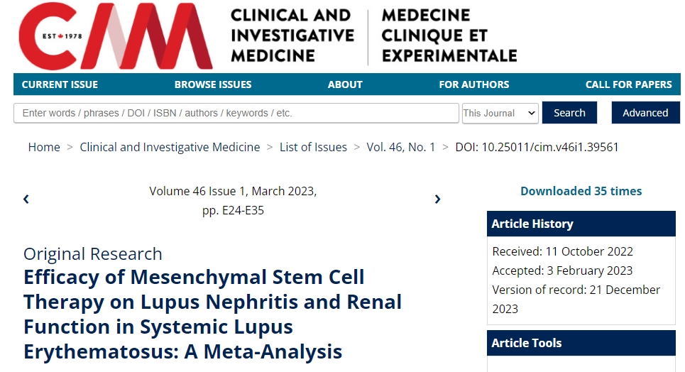 間充質(zhì)干細(xì)胞治療系統(tǒng)性紅斑狼瘡性腎炎及腎功能療效的薈萃分析 間充質(zhì)干細(xì)胞治療系統(tǒng)性紅斑狼瘡性腎炎及腎功能療效的薈萃分析