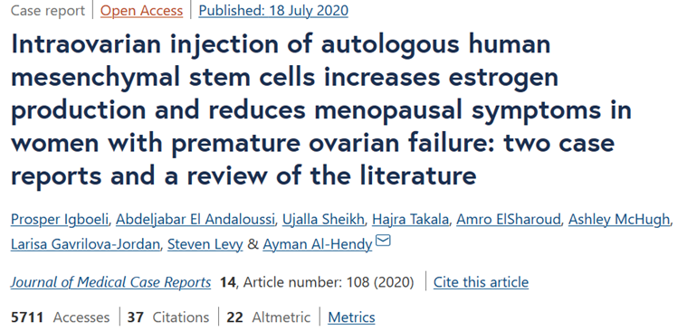 2023年干細(xì)胞治療卵巢早衰臨床案例 2023年干細(xì)胞治療卵巢早衰臨床案例