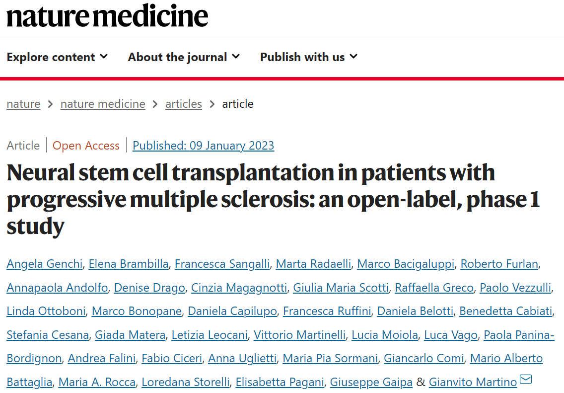 進(jìn)行性多發(fā)性硬化癥患者的神經(jīng)干細(xì)胞移植：一項開放標(biāo)簽、I 期研究