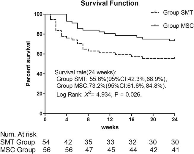Kaplan-Meier 生存曲線。