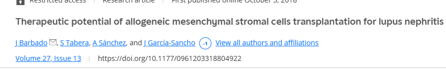 《同種異體間充質(zhì)基質(zhì)細(xì)胞移植治療狼瘡性腎炎的潛力》