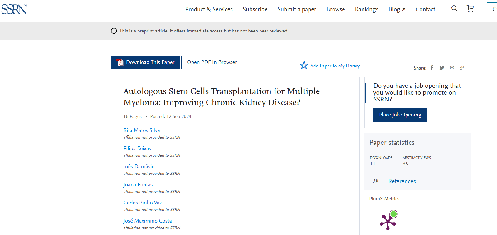 《自體干細胞移植治療多發性骨髓瘤:改善慢性腎病?》 《自體干細胞移植治療多發性骨髓瘤:改善慢性腎病?》