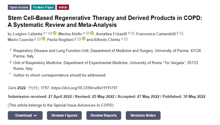 基于干細(xì)胞的慢阻肺再生療法及其衍生產(chǎn)品：系統(tǒng)評價和薈萃分析