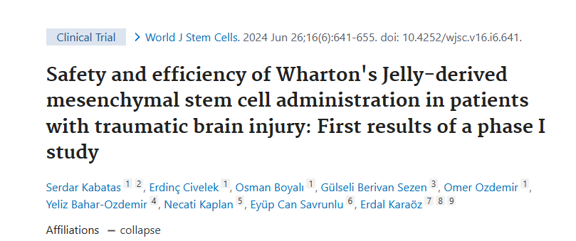 華通氏膠衍生的間充質(zhì)干細胞對創(chuàng)傷性腦損傷患者進行治療的安全性和有效性:第一階段研究的初步結(jié)果 華通氏膠衍生的間充質(zhì)干細胞對創(chuàng)傷性腦損傷患者進行治療的安全性和有效性:第一階段研究的初步結(jié)果