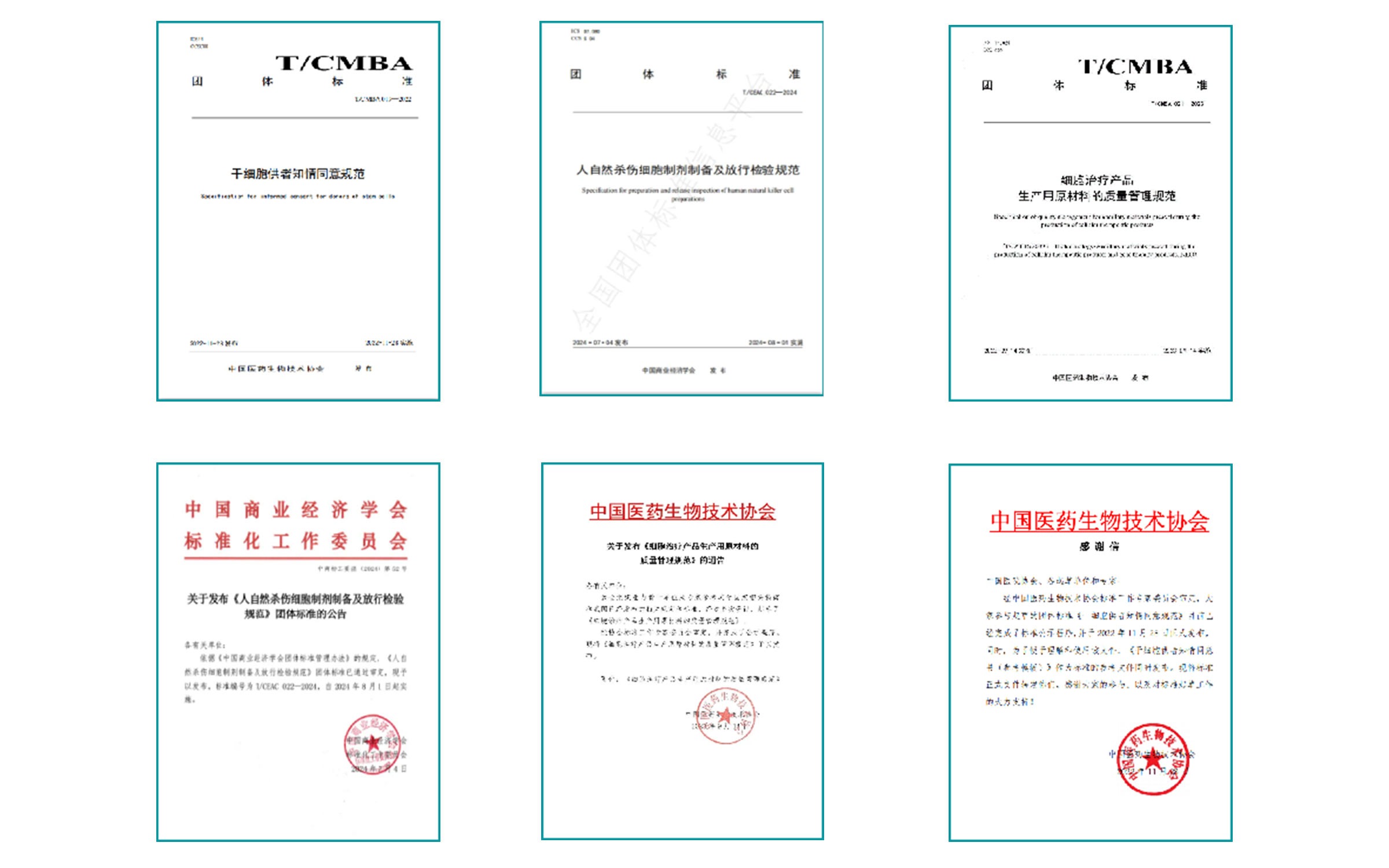 中科干細(xì)胞參與編寫的細(xì)胞治療相關(guān)團(tuán)體標(biāo)準(zhǔn)(3項(xiàng))