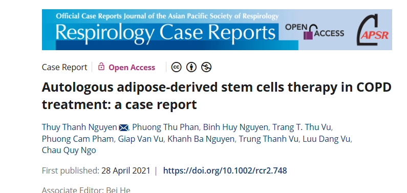 自體脂肪干細(xì)胞療法治療慢性阻塞性肺病:一例病例報告 自體脂肪干細(xì)胞療法治療慢性阻塞性肺病:一例病例報告