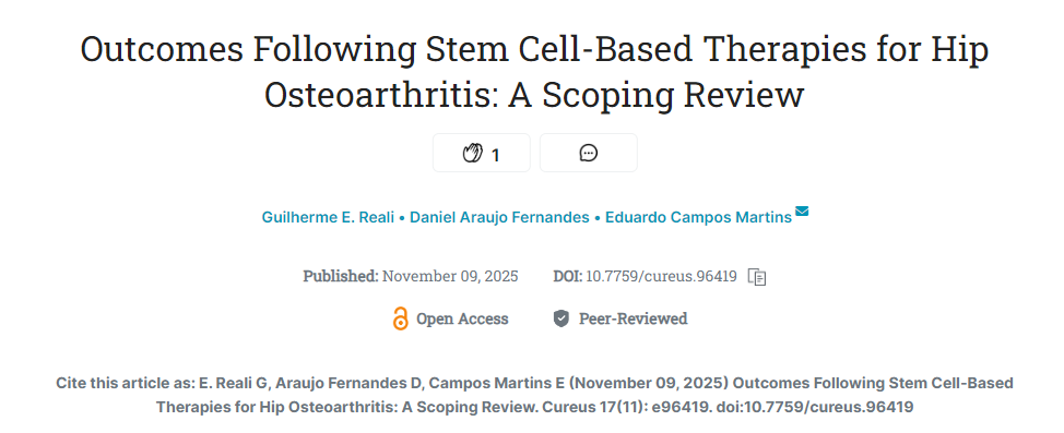 干細胞療法治療髖關節(jié)骨關節(jié)炎的療效：范圍綜述