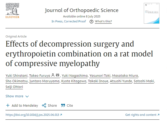 減壓手術(shù)聯(lián)合促紅細(xì)胞生成素對大鼠脊髓壓迫模型的影響 減壓手術(shù)聯(lián)合促紅細(xì)胞生成素對大鼠脊髓壓迫模型的影響