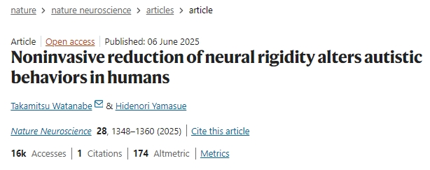 非侵入性地減少神經(jīng)僵硬可以改變?nèi)祟惖淖蚤]癥行為