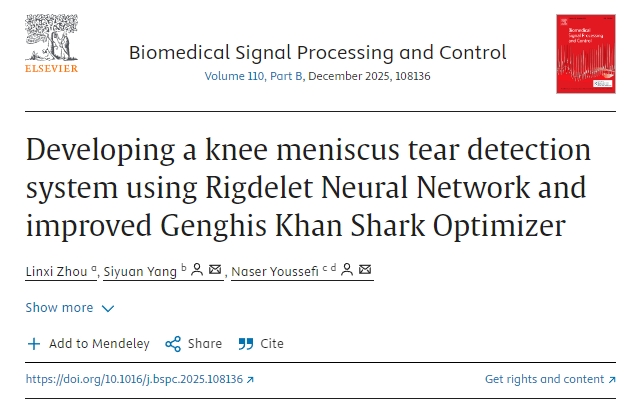 使用Rigdelet神經網絡和改進的Genghis Khan Shark Optimizer開發膝關節半月板撕裂檢測系統 使用Rigdelet神經網絡和改進的Genghis Khan Shark Optimizer開發膝關節半月板撕裂檢測系統