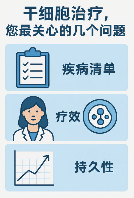 關(guān)于干細(xì)胞治療，您最關(guān)心的幾個問題：疾病清單、療效與持久性