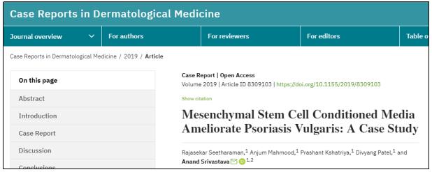 間充質干細胞條件培養基改善尋常型銀屑?。喊咐芯? style=