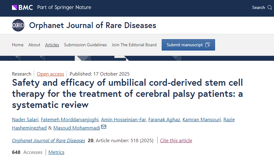 臍帶血干細胞療法治療腦癱患者的安全性和有效性：系統評價