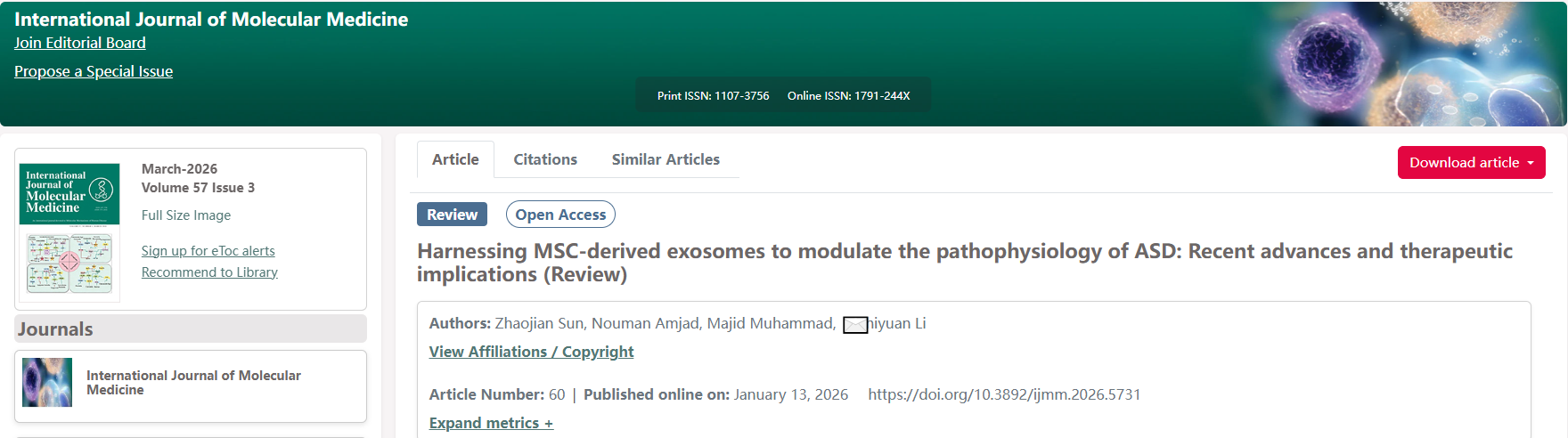 自閉癥治療新突破：MSC外泌體——一種能穿透血腦屏障的“無細胞”新策略