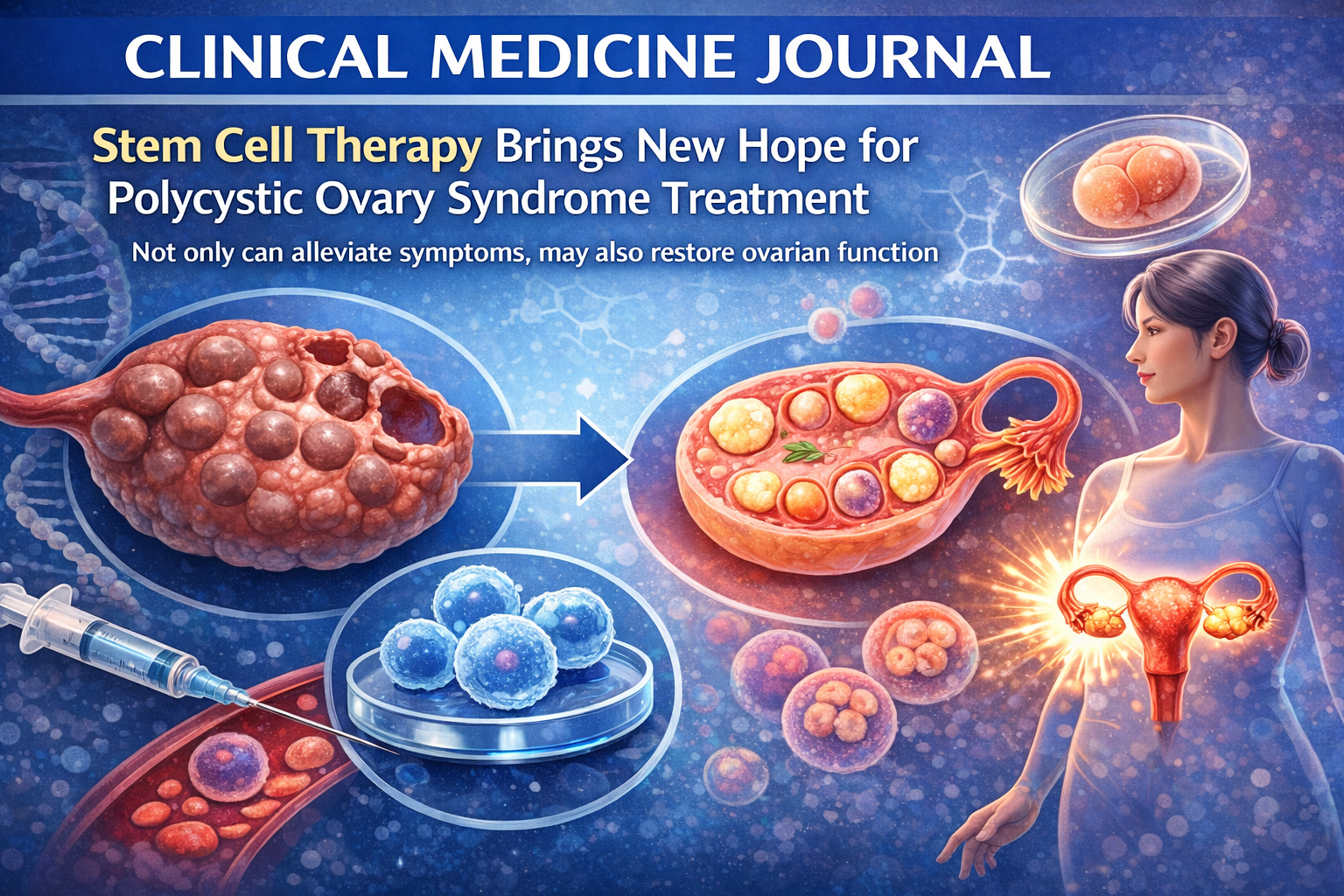 干細胞治療為多囊卵巢綜合征帶來新希望:不僅能緩解癥狀,還能恢復卵巢功能