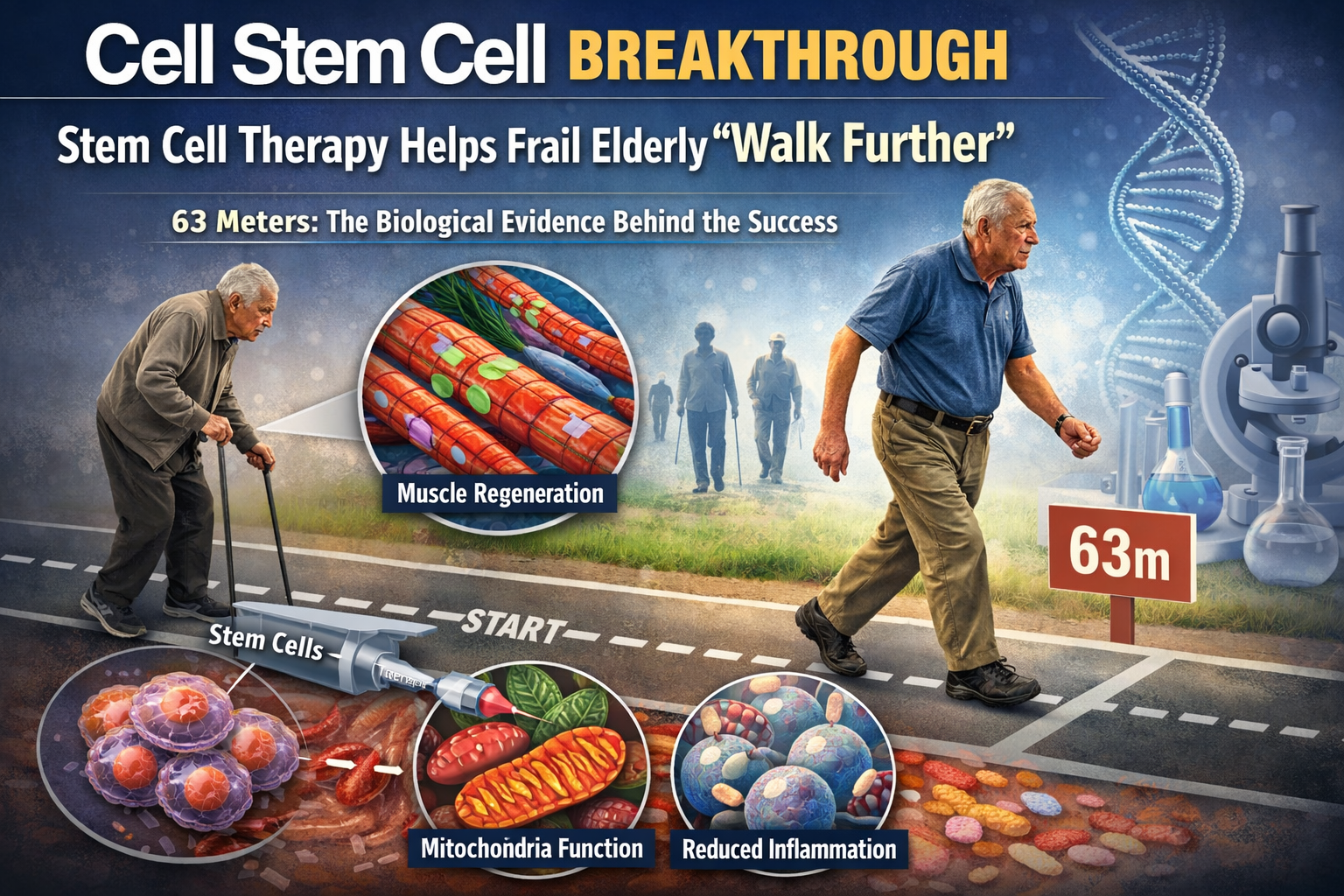 《細(xì)胞干細(xì)胞》重磅：干細(xì)胞療法讓衰弱老人“走得更遠(yuǎn)”，63米突破背后的證據(jù)