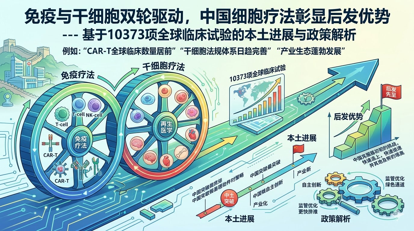 10373項(xiàng)臨床試驗(yàn)解析：中國(guó)如何實(shí)現(xiàn)免疫與干細(xì)胞療法的雙輪驅(qū)動(dòng)